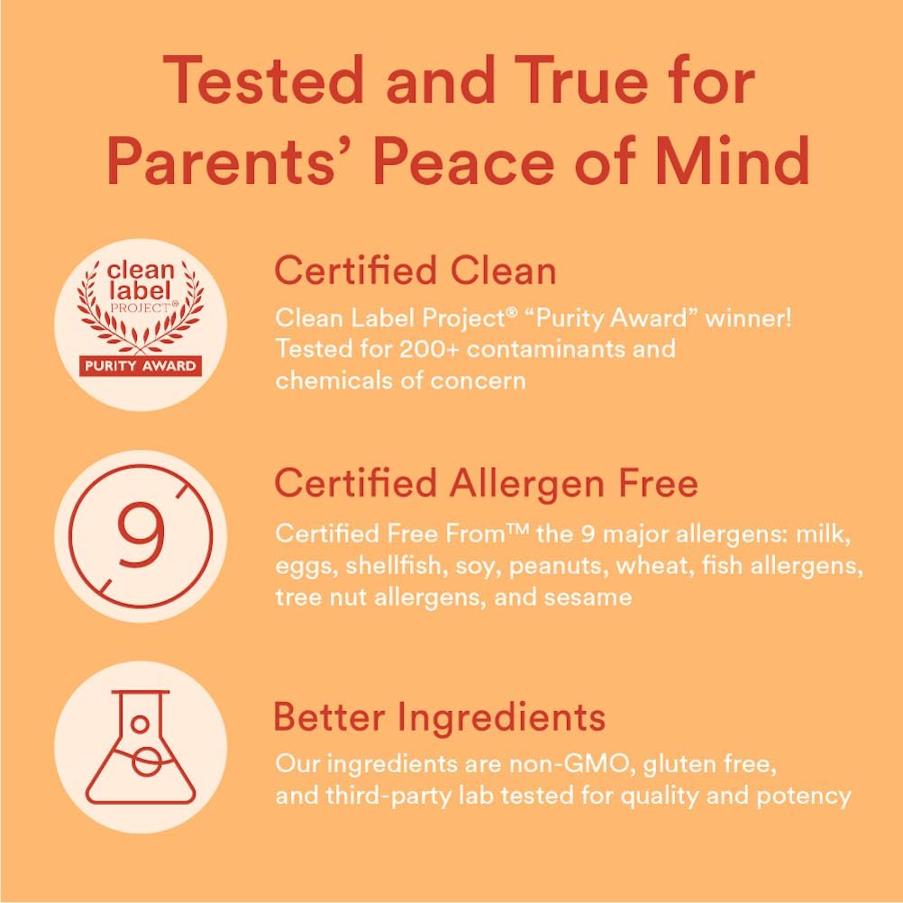 Kids Multivitamin Gummies with Omega 3 Fish Oil, Vitamin D3, C, B12, B6, A, K, Zinc, Biotin - Immune Support, Gluten Free - 90 Count