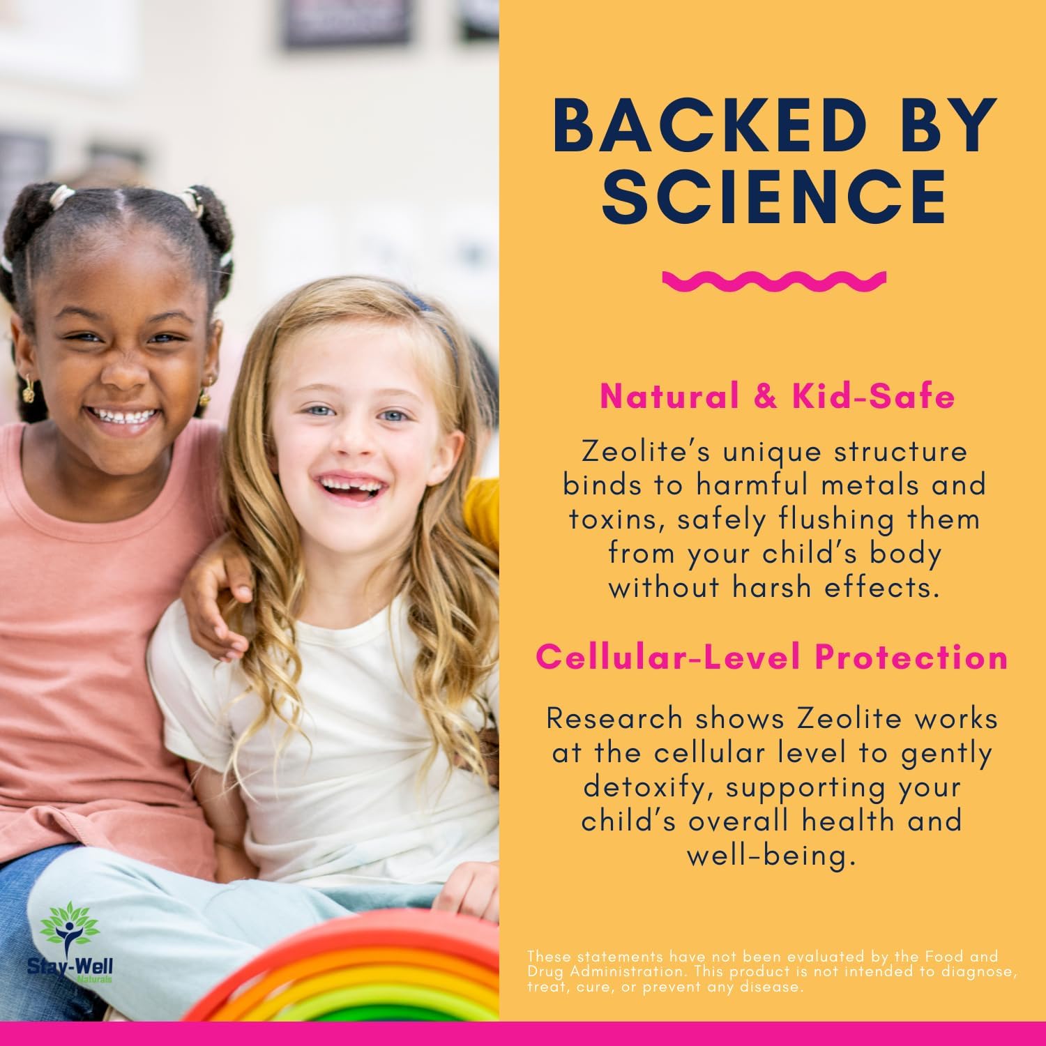 Kid's Natural Zeolite Heavy Metal Detox Gummies - Mixed Berry Flavor, Non-GMO, Micronized, Total Body Cleanse, Toxin Cleanse - 60 Count