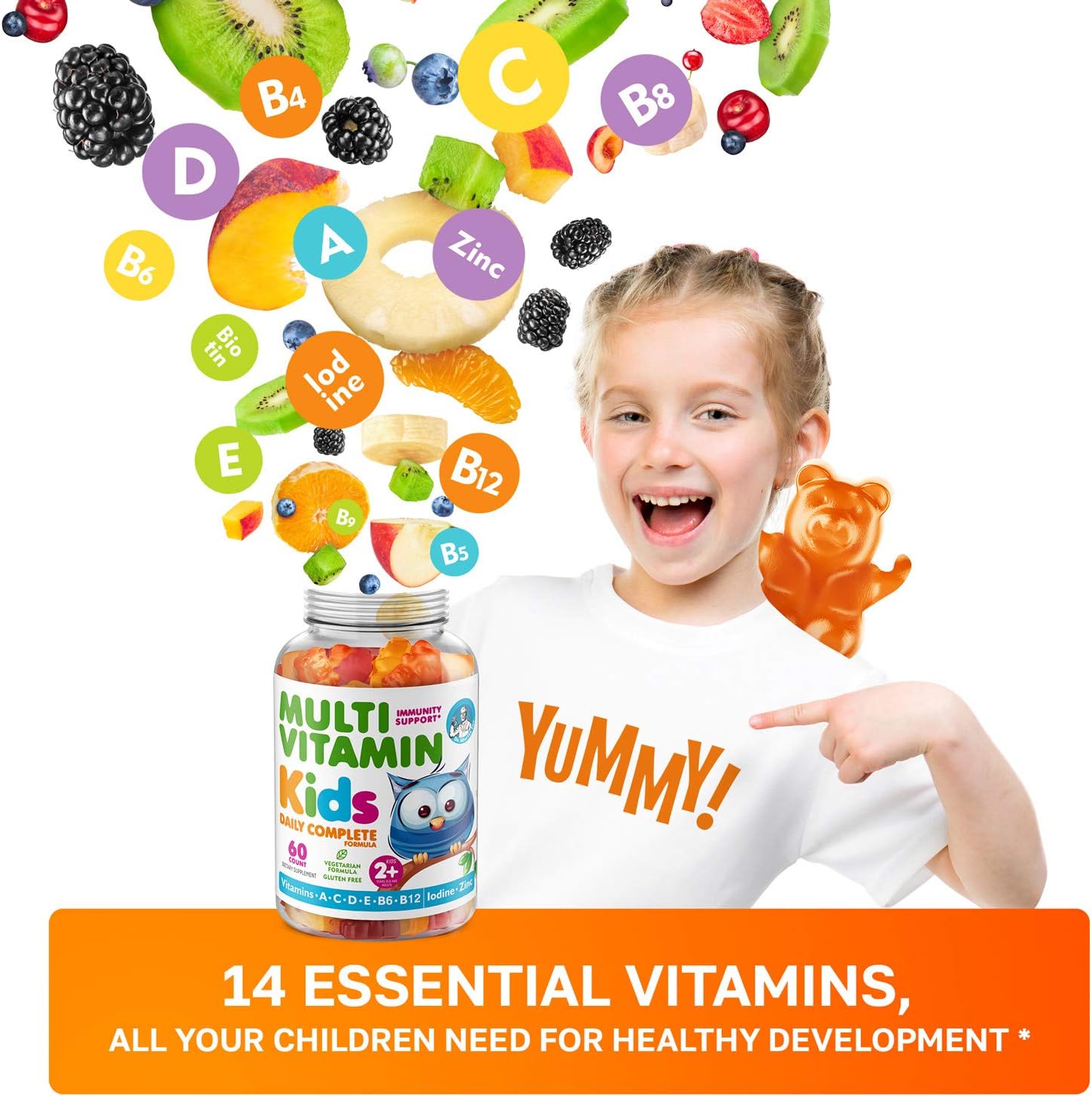 Kids' Omega 3 and Multivitamin Gummies by DR. MORITZ - Essential Nutrients for Children's Health
