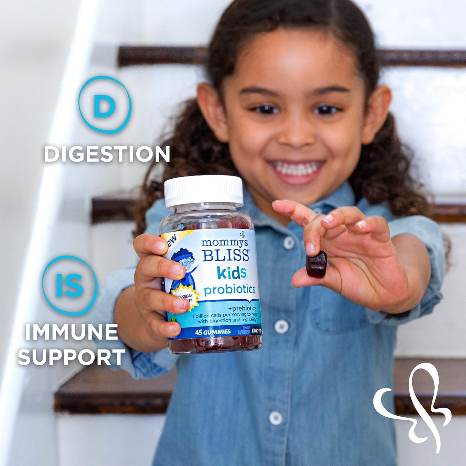 Kids Probiotic + Prebiotic Gummies for Immunity & Digestion, Yummy Berry Flavor, 45 Count (Pack of 3) - Mommy's Bliss