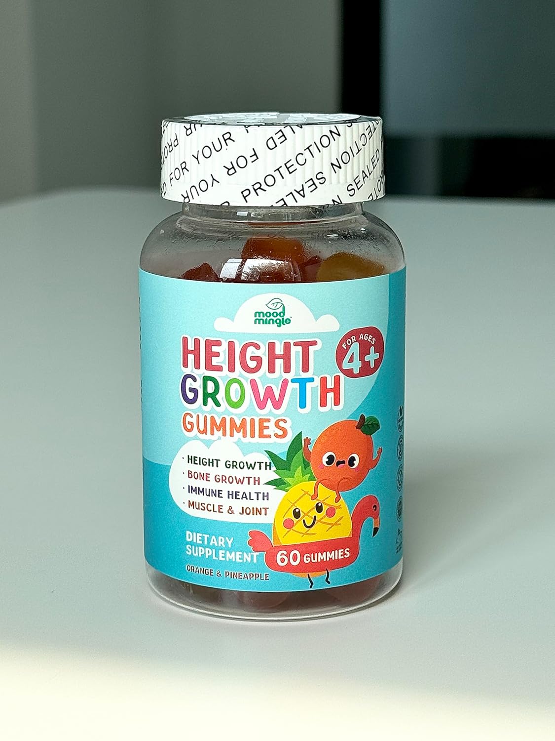 Kids Teens Height Growth Gummies - Mood Mingle Height Increaser & Maximizer Vitamins for Growing Taller