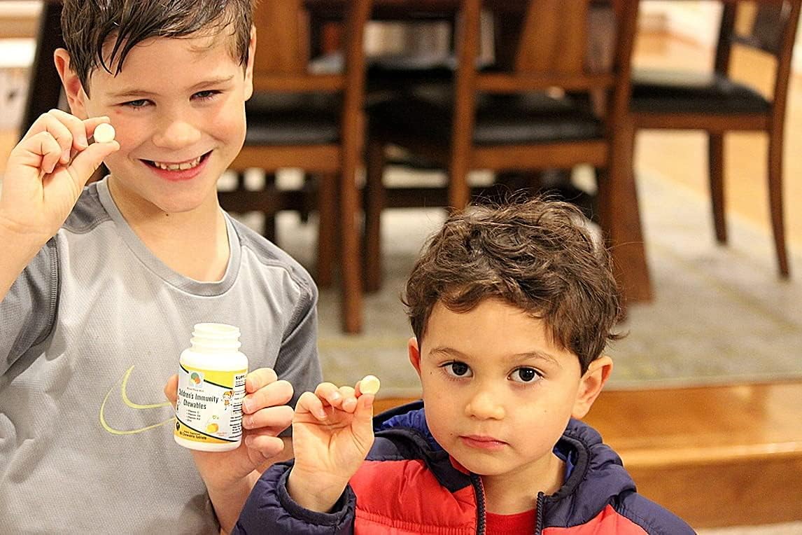 Kids Vitamin C and Immune Support Chewable Tablets with Vitamin PDF - Citrus Flavored (60 Count) - BoostGo Australia