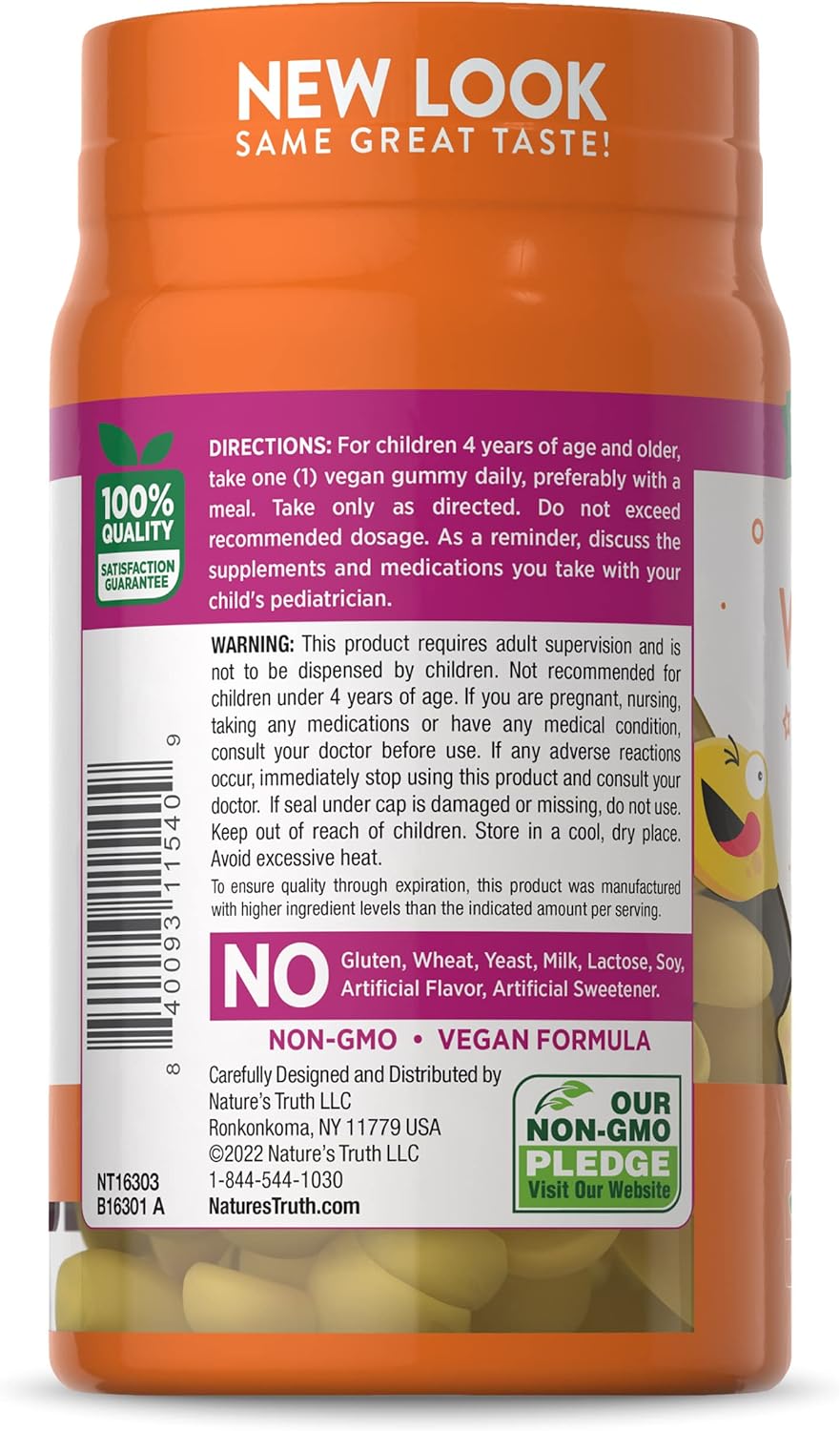 Kids' Vitamin C Gummies with Zinc - 60 Count | Vegan, Non-GMO & Gluten Free by Nature's Truth