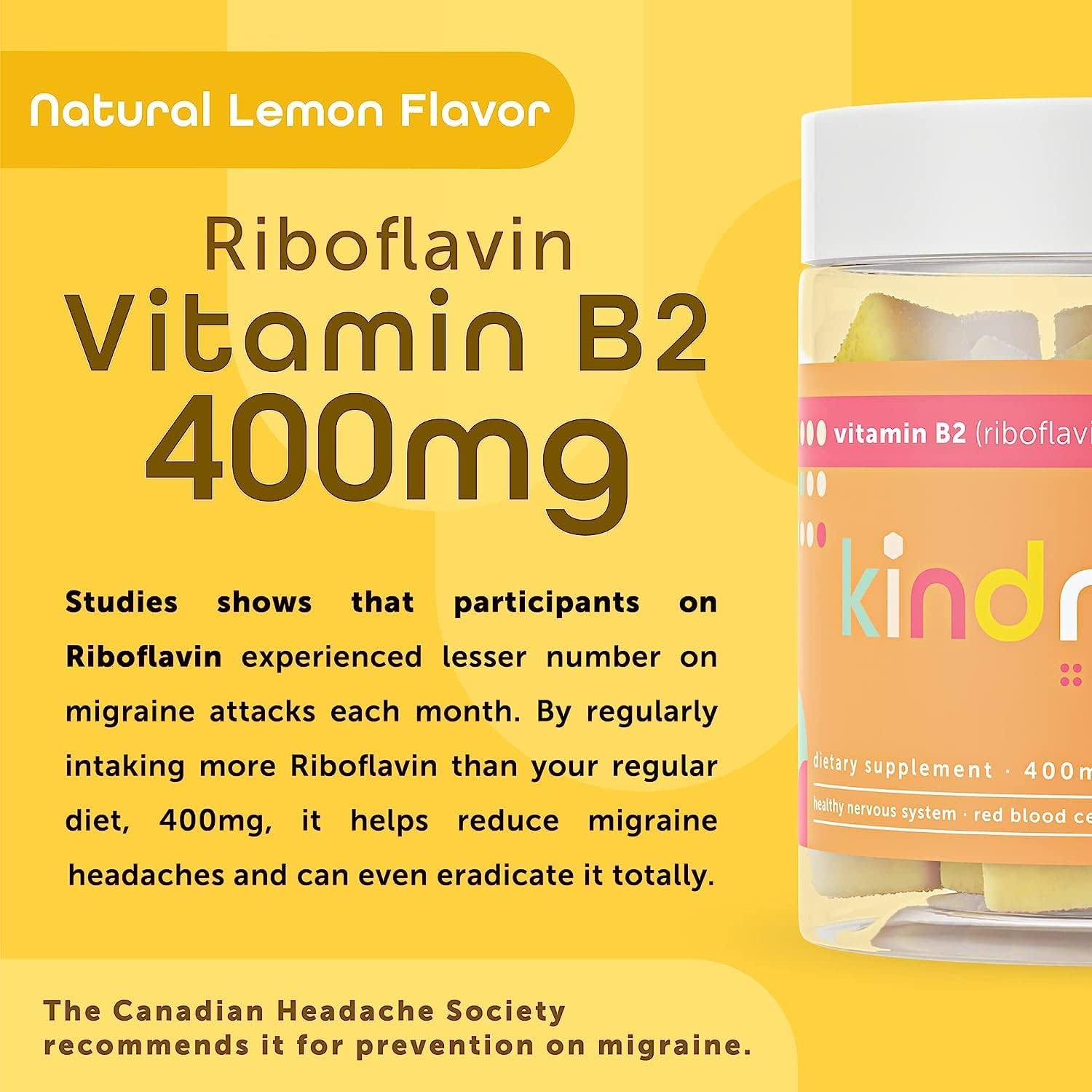 Kind Nature Myo-Inositol & Vitamin B2 Bundle - Hormonal Balance, Migraine Relief & Energy Gummies for Wellness