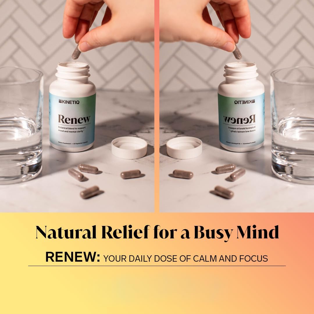 KINETIQ Renew Mood and Mental Clarity Supplement - 60 Vegetarian Capsules