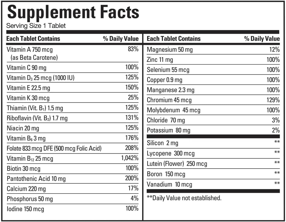 Kirkland Signature Adults 50+ Mature Multi, 400 Tablets - Complete Daily Multivitamin Supplement - BoostGo Australia