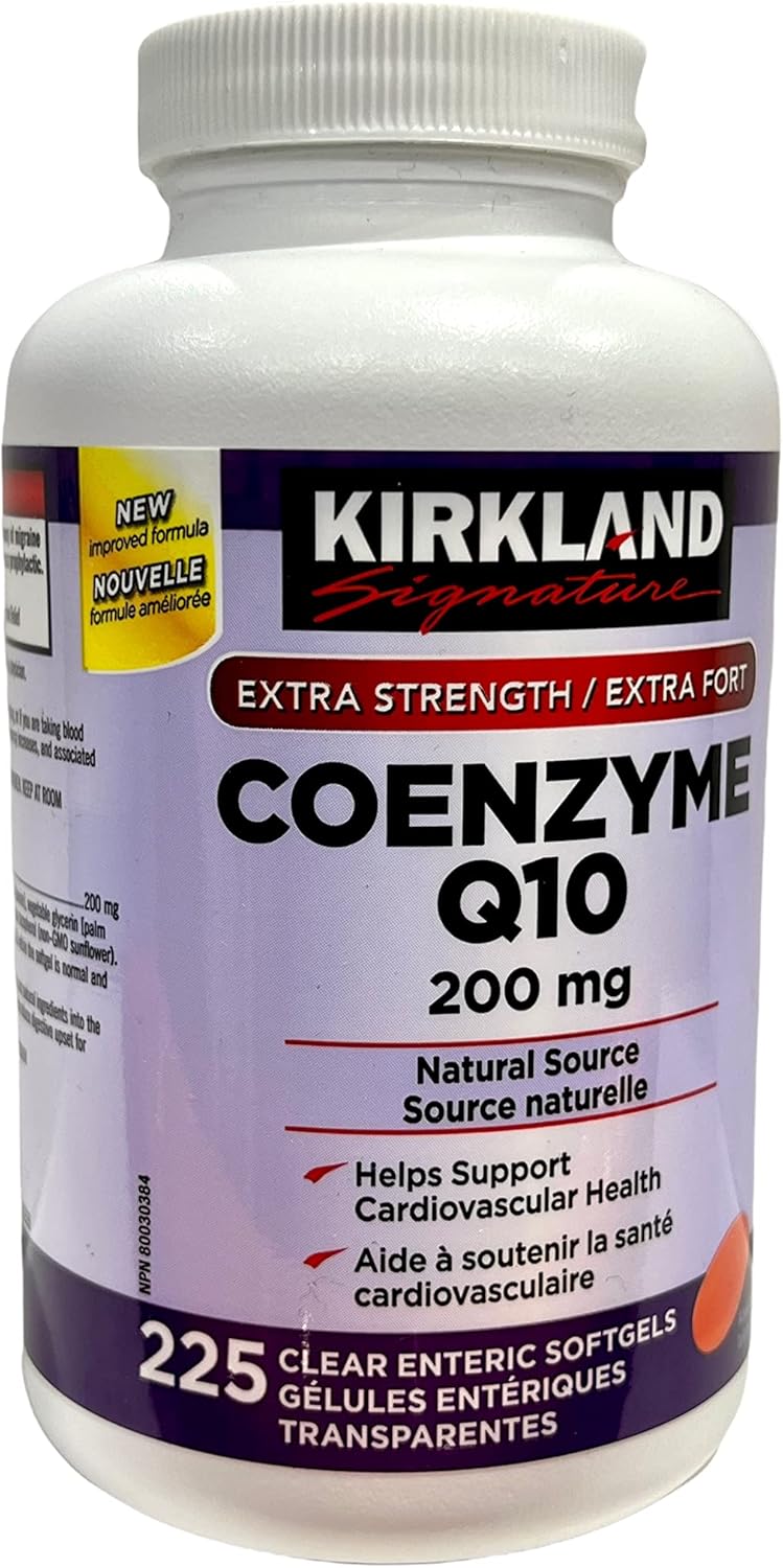 Kirkland Signature Coenzyme Q10 200mg Extra Strength for Lasting 225 Days