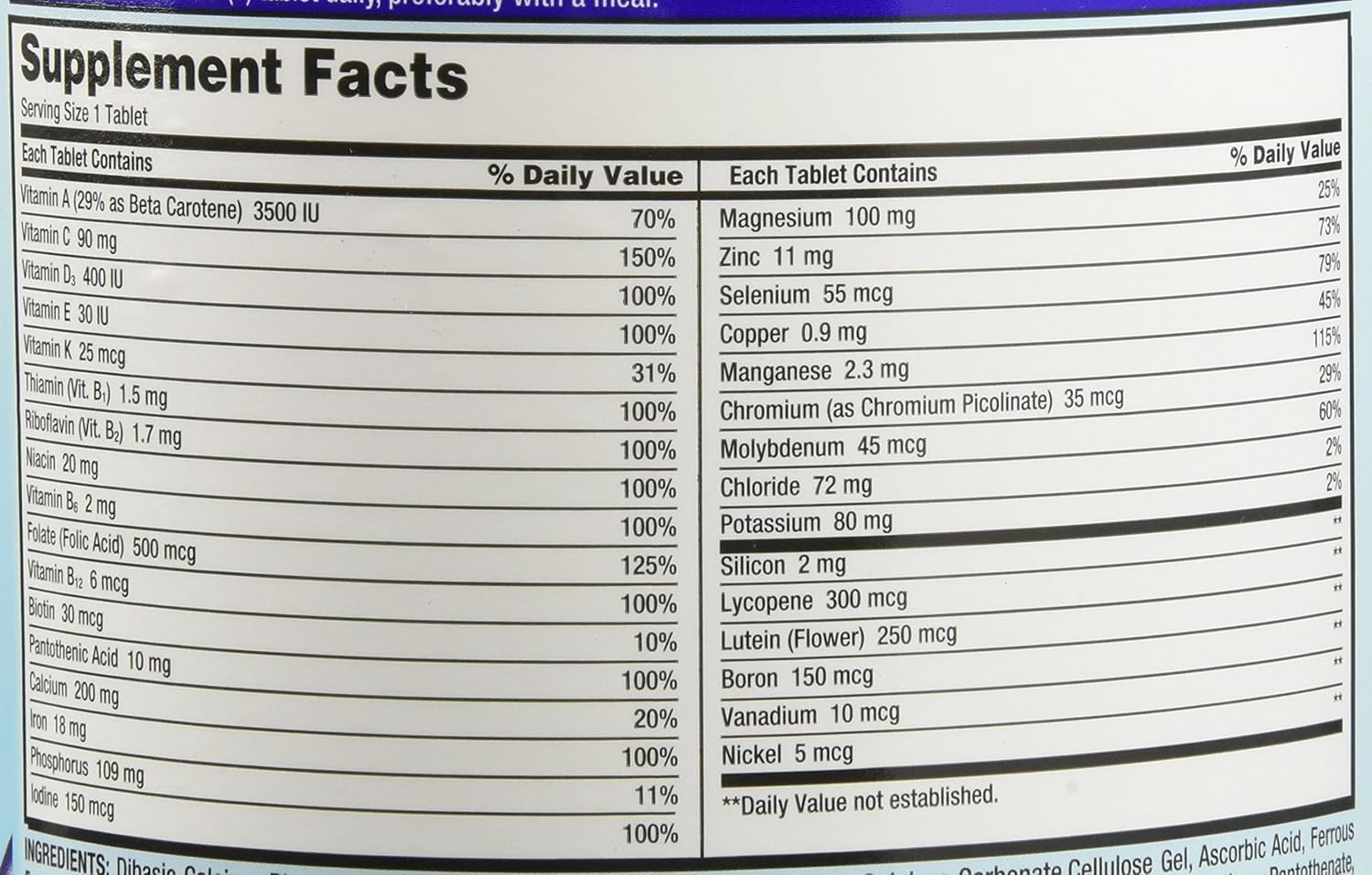 Kirkland Signature Daily Multi 1000 Tablets Value Pack