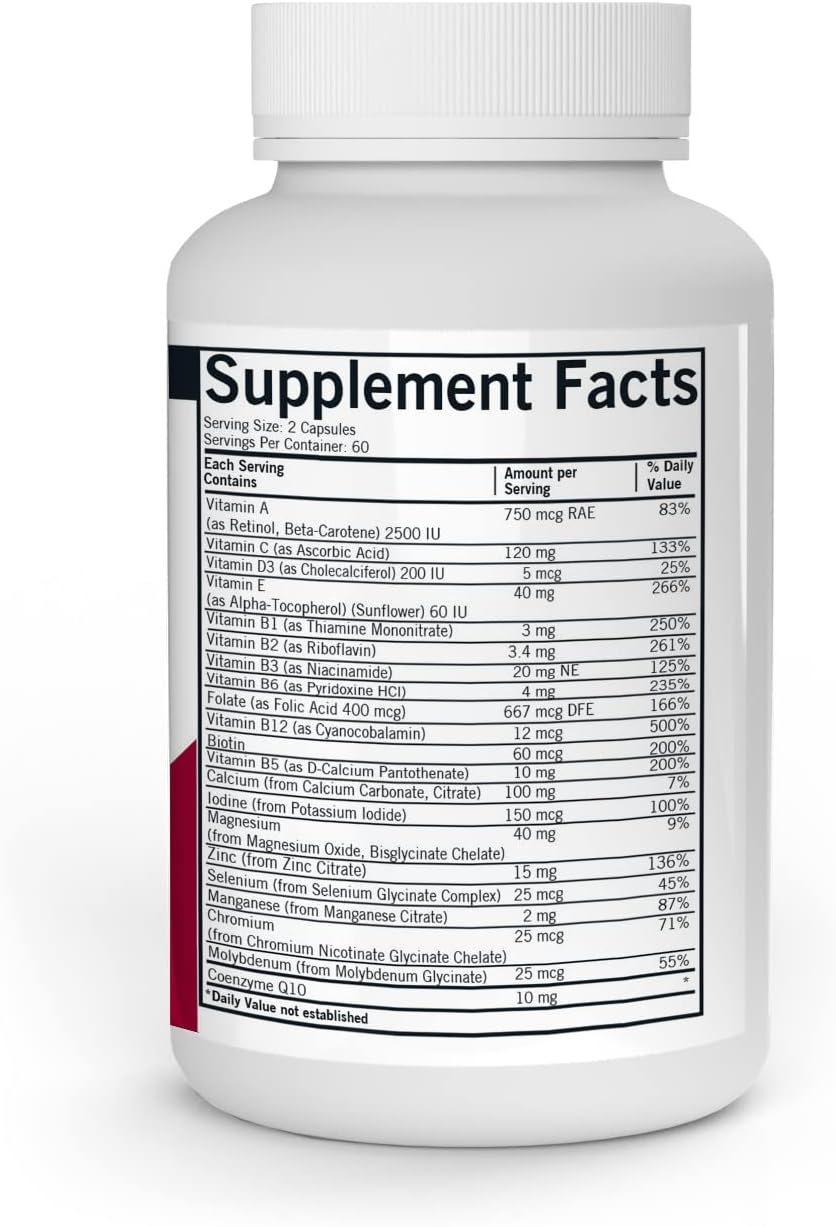 Kirkman Children’s Multivitamin & Mineral Capsules - 120 Capsules - Potent Broad Spectrum Supplement with Coenzyme Q-10 - No Artificial Colors/Flavors - BoostGo Australia