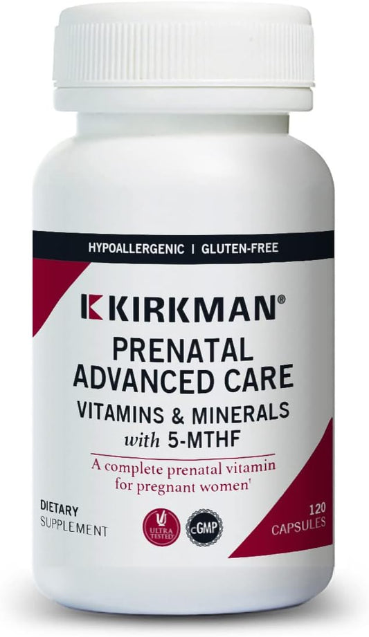 Kirkman Labs Prenatal Advanced Care Supplement - 120 Capsules for Pregnancy Support