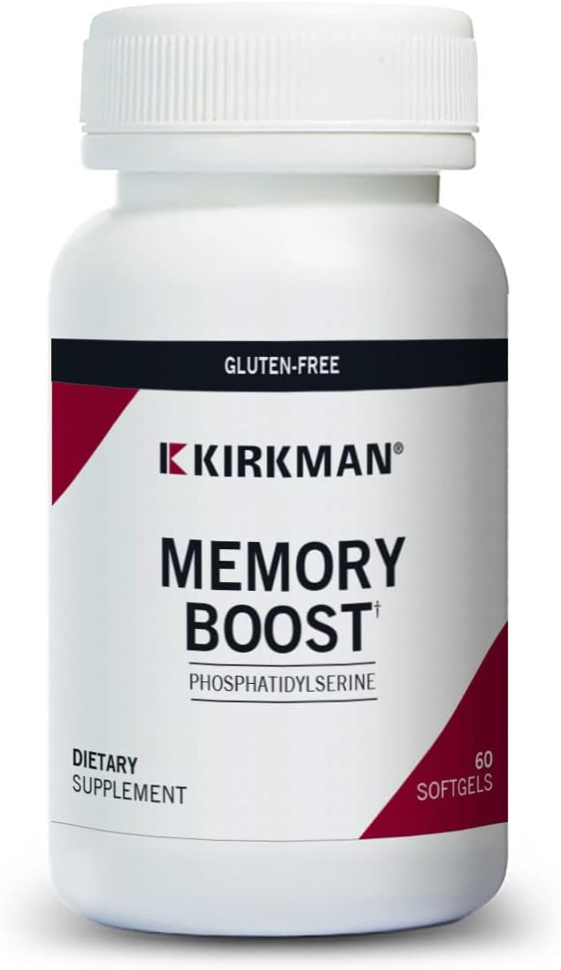 Kirkman Phosphatidylserine Memory Boost Supplement 100mg - Cognitive Support for Enhanced Memory & Focus