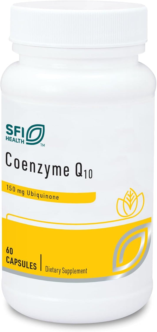 Klaire Labs Coenzyme Q10 150mg Capsules - Hypoallergenic Ubiquinone Formula for Heart Health & Energy - 60 Count