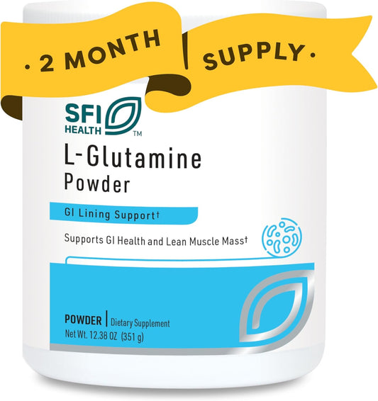 Klaire Labs L-Glutamine Powder 5000mg - Free-Form Amino Acid for Muscle Recovery, Immune & GI Health - Non-Dairy, Gluten-Free - 351g