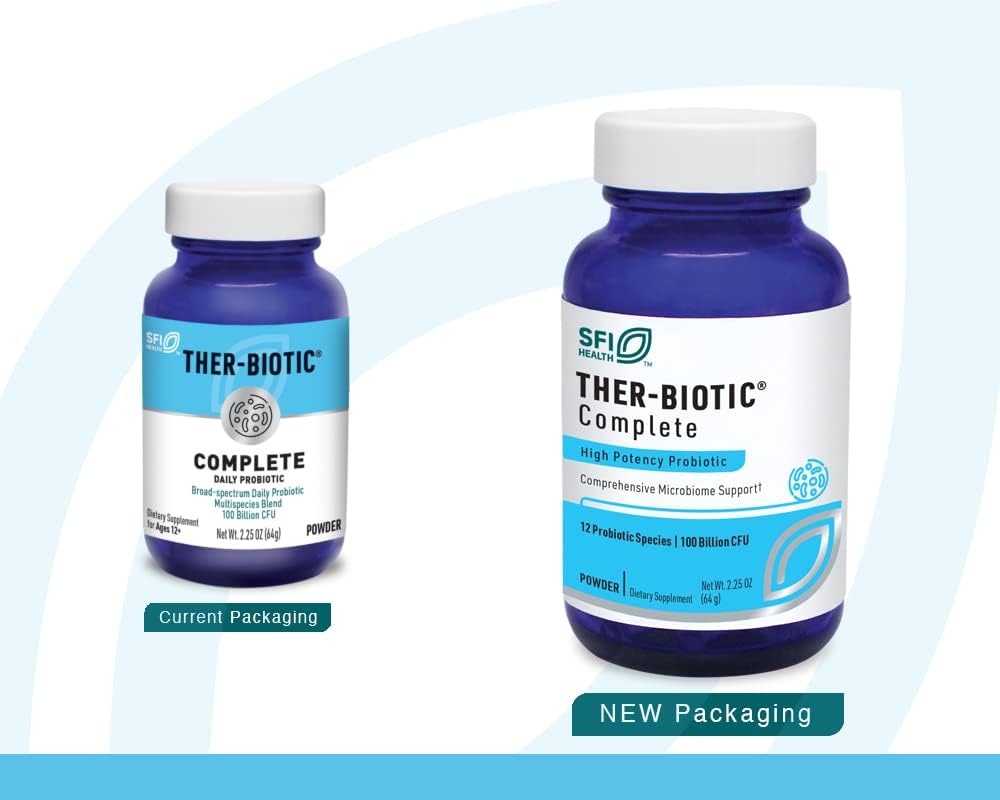 Klaire Labs SFI Health Ther-Biotic Complete Probiotic Powder - 100 Billion CFU - Digestive & Immune Support - Men's and Women's Formula - Dairy-Free, Hypoallergenic - 60 Servings