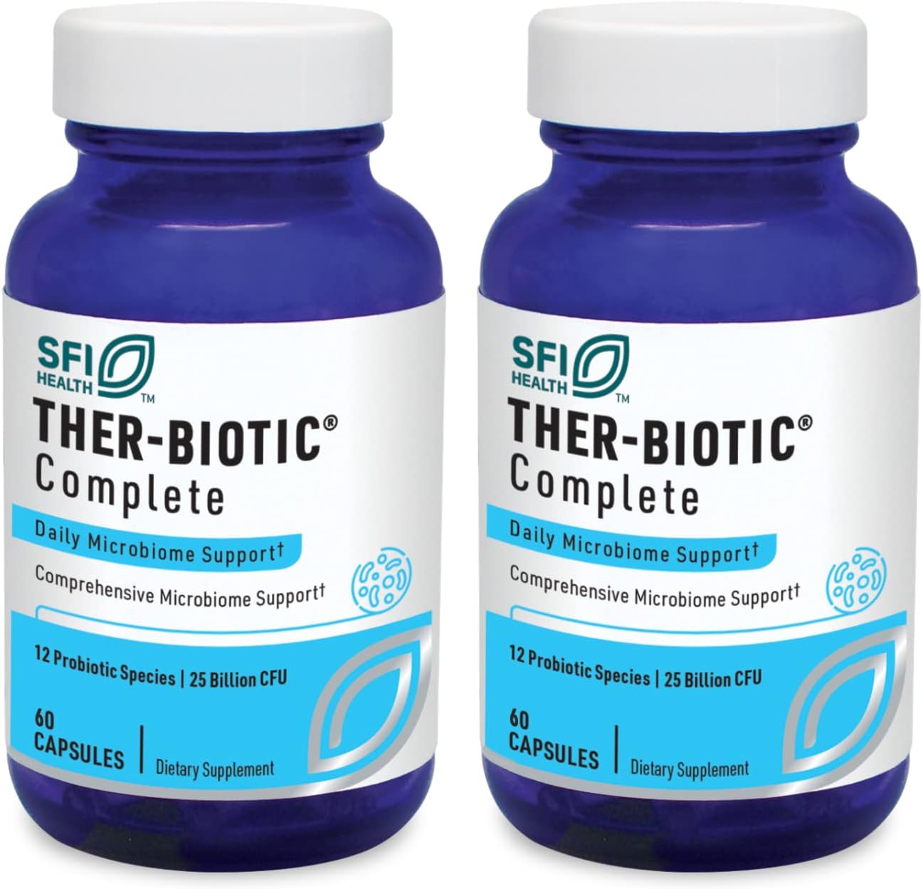 Klaire Labs Ther-Biotic Complete: 25 Billion CFU Probiotic Supplement for Men and Women - Digestive and Immune Support - Dairy-Free - 60 Capsules (2 Pack)