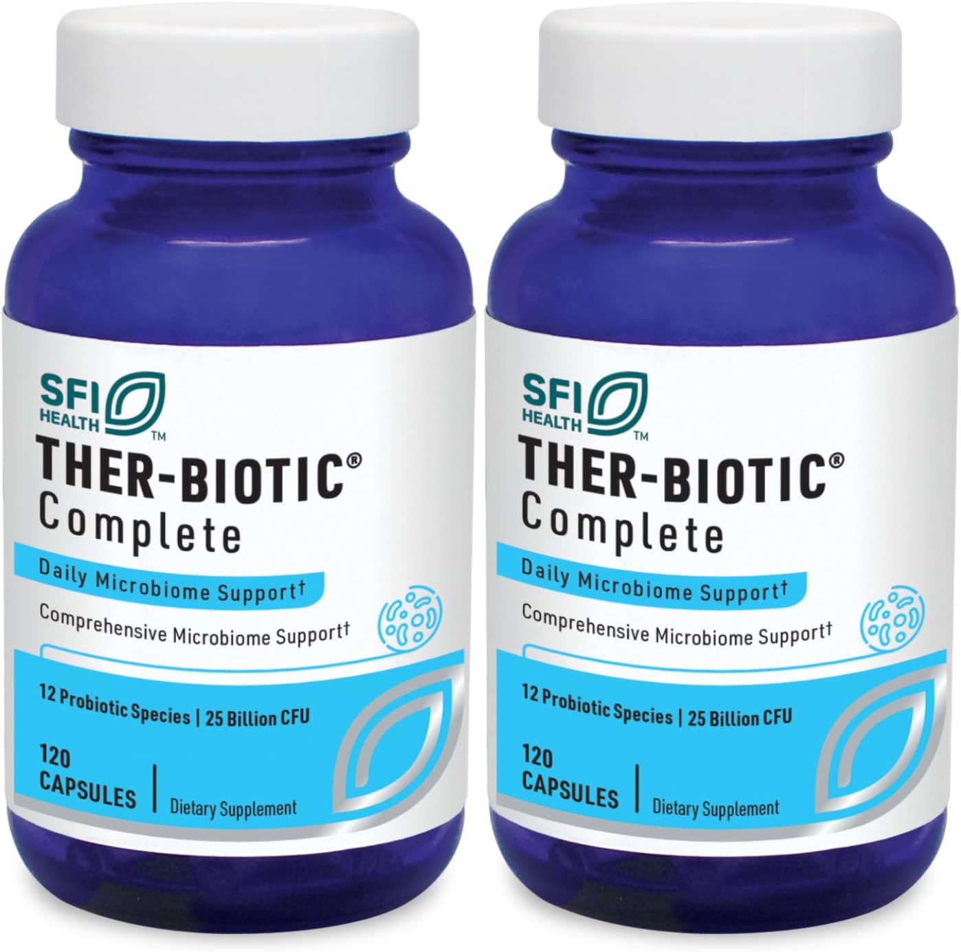 Klaire Labs Ther-Biotic Complete Probiotic Supplement - 25 Billion CFU - Hypoallergenic for Men and Women - Digestive and Immune Support - Dairy-Free - 120 Capsules (2 Pack)