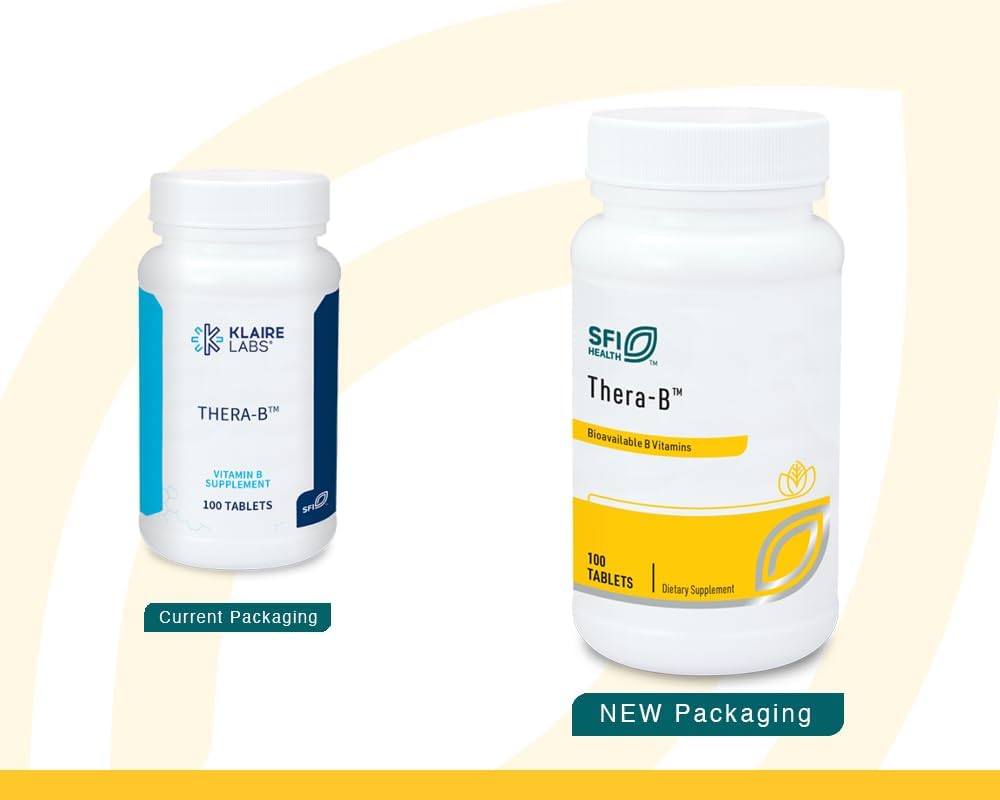 Klaire Labs Thera-B - Hypoallergenic Vitamin B Complex with Activated Folate & Biotin (100 Tablets)