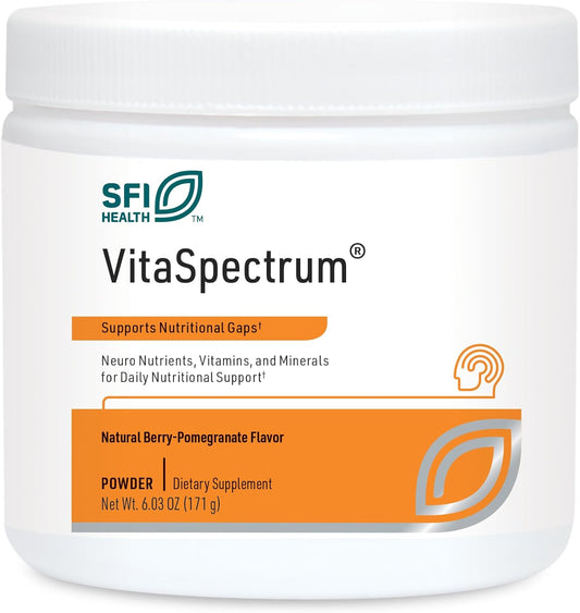 Klaire Labs VitaSpectrum Powder for Kids - Berry-Pomegranate Multivitamin with 23 Essential Nutrients, No Copper, Iron, Gluten, or Casein - 30 Servings