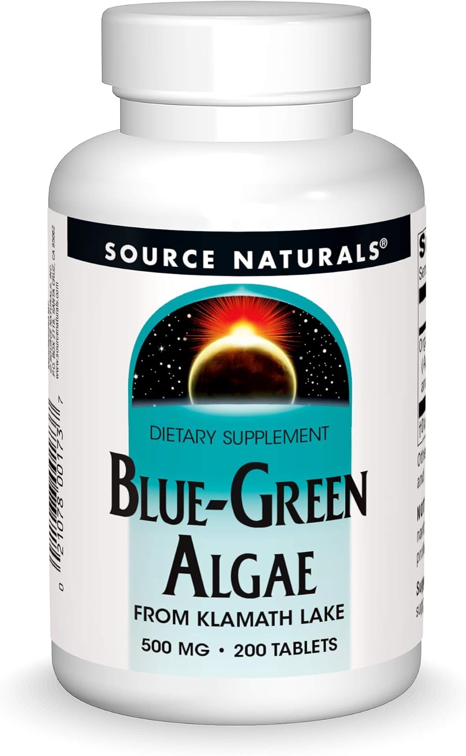 Klamath Lake Blue Green Algae Superfood Supplement - 500mg, 200 Tablets by Source Naturals