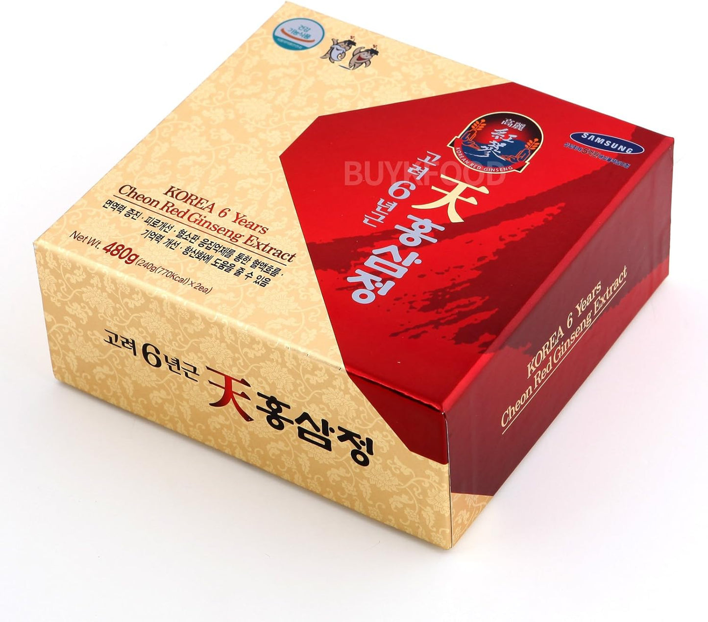 Korean 6-Year Red Ginseng Extract, 240g x 2 - High Saponin Panax Gold Ginseng Supplement