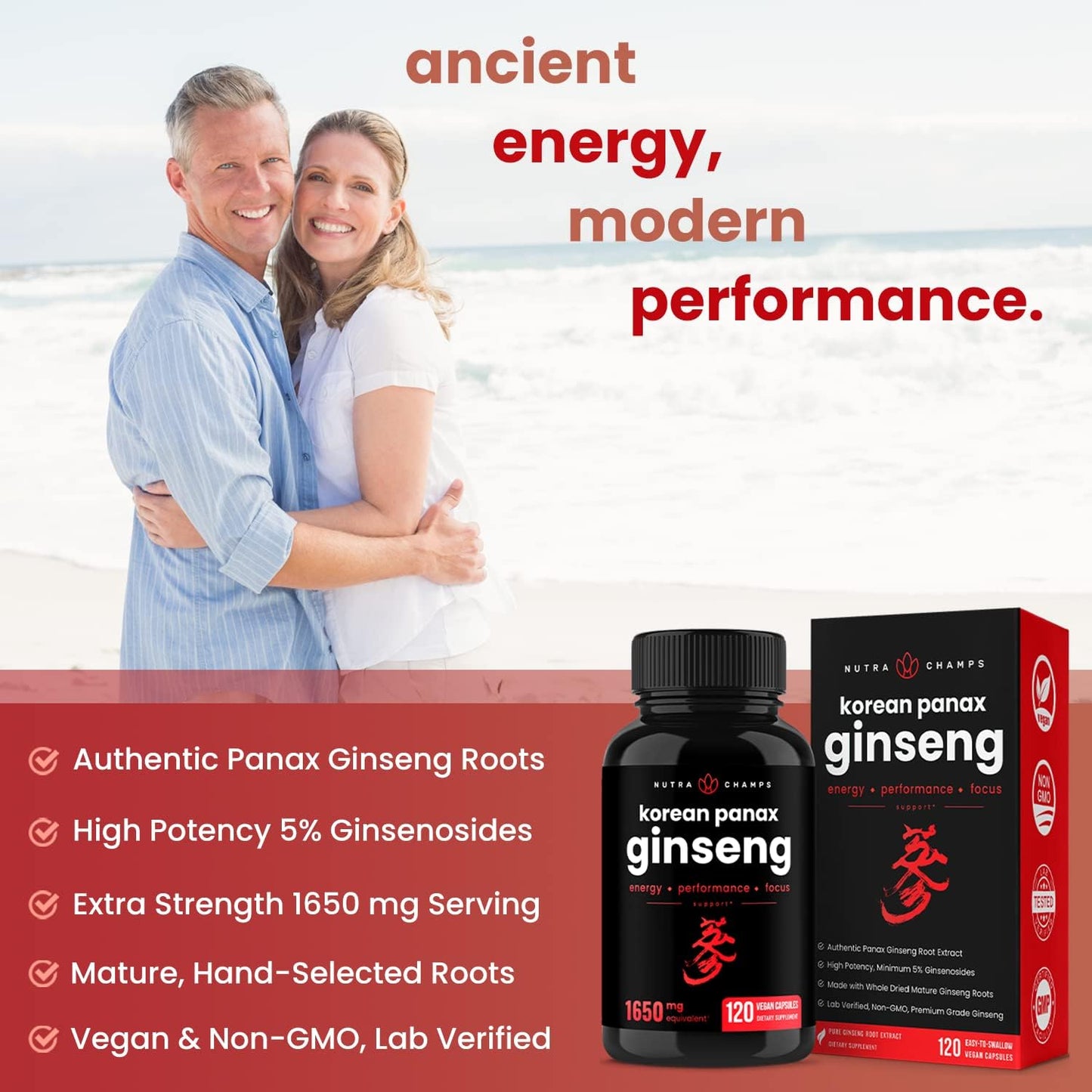 Korean Ginseng and Tribulus Capsules Bundle - NutraChamps 2 Pack