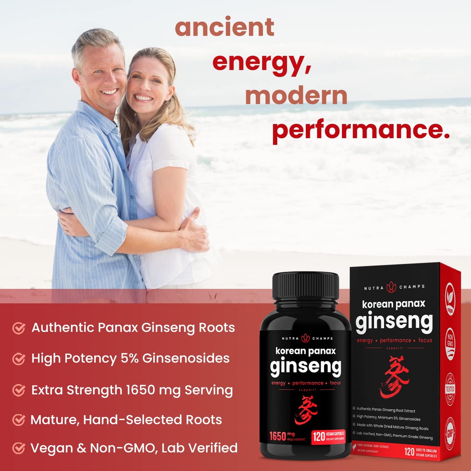 Korean Ginseng and Tribulus Capsules Bundle - NutraChamps 2 Pack