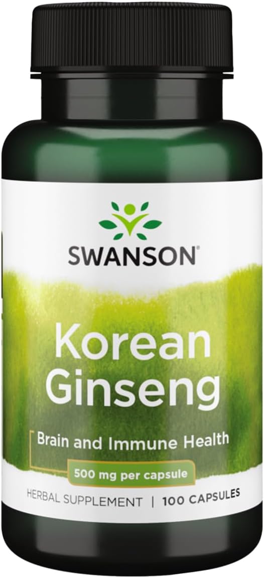 Korean Ginseng Capsules 500mg - 100 Count by Swanson