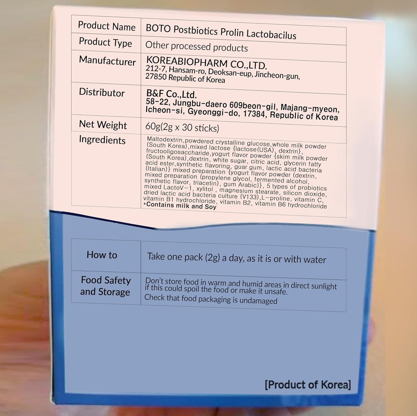 Korean Probiotics with Natural Prebiotics for Immunity Support - 30 Day Supply