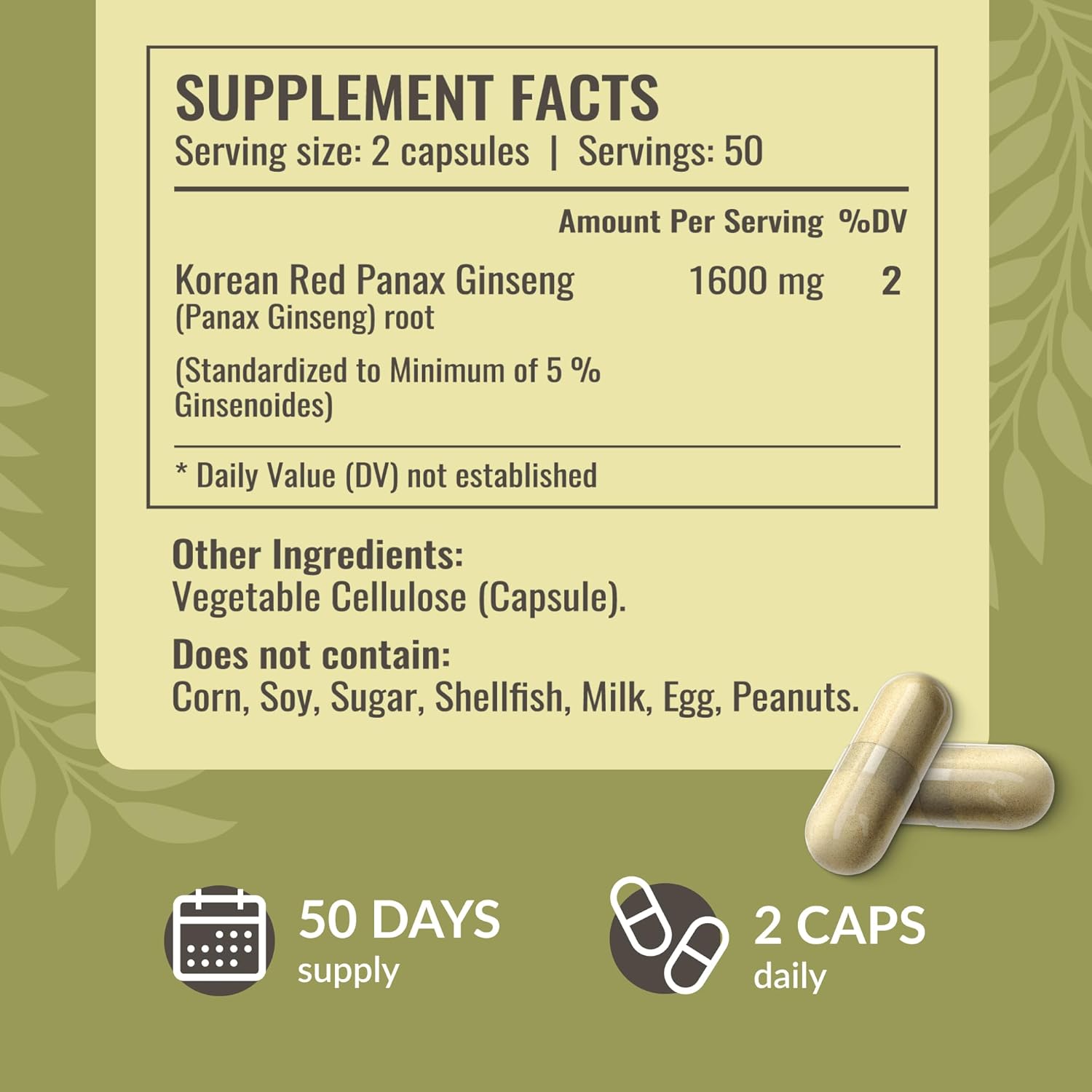 Korean Red Ginseng and Turmeric Ginger Bundle - Panax Ginseng Capsules & Turmeric Ginger Drops - Vegan, Non-GMO, Sugar & Alcohol-Free - 2 Pack