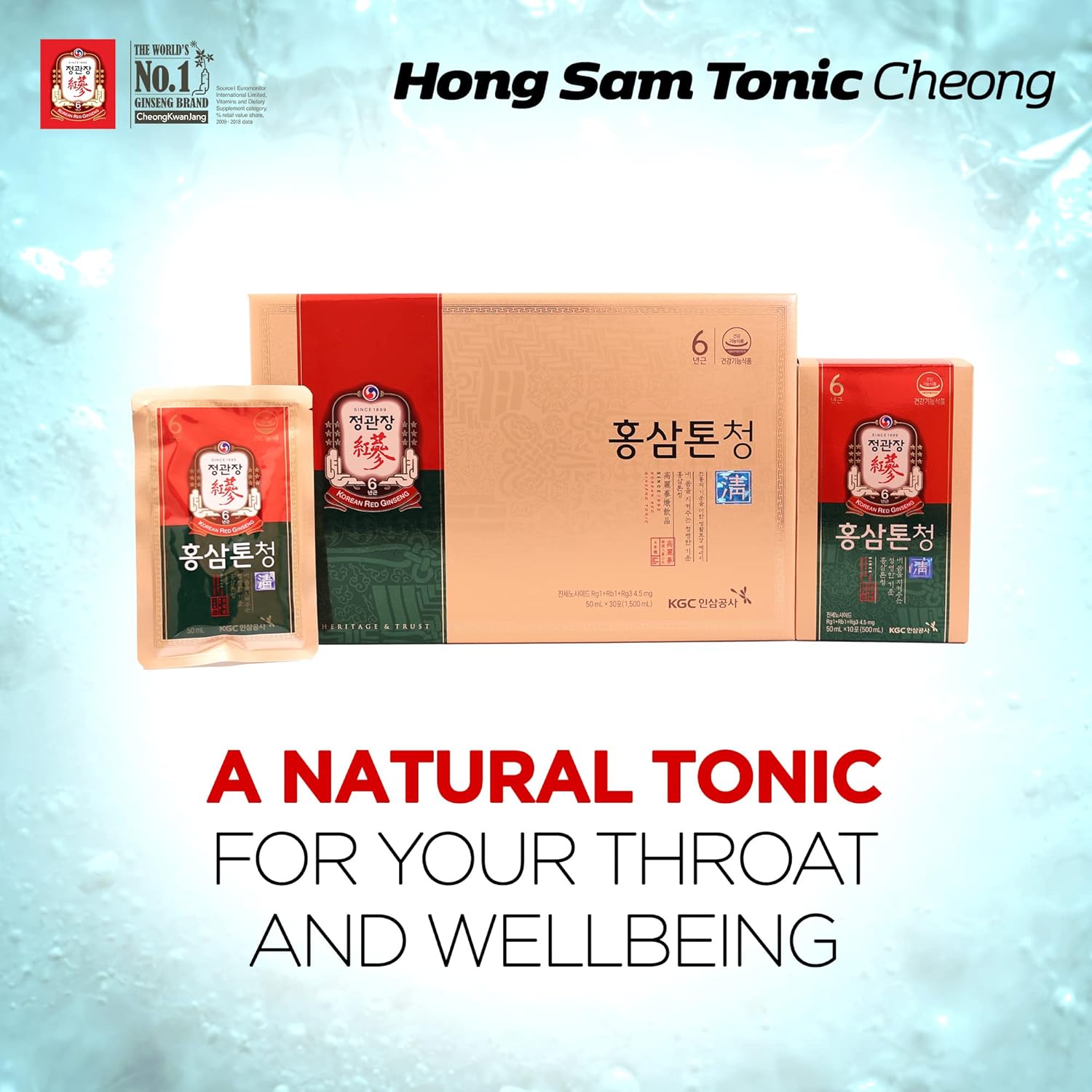 Korean Red Ginseng Bellflower Root Tonic for Throat Support by CheongKwanJang HongSam