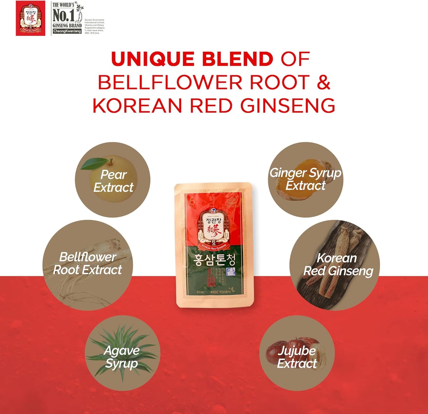 Korean Red Ginseng Bellflower Root Tonic for Throat Support by CheongKwanJang HongSam