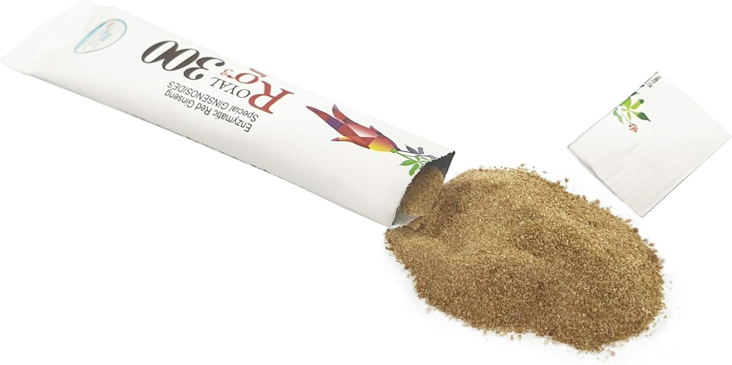 Korean Red Ginseng Powder with Enhanced Ginsenosides - 300mg RG3 per Sachet - 10 Sachets - Made in Korea