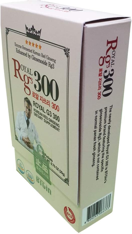 Korean Red Ginseng Powder with Enhanced Ginsenosides - 300mg RG3 per Sachet - 10 Sachets - Made in Korea