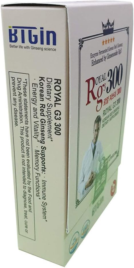 Korean Red Ginseng Powder with Enhanced Ginsenosides - 300mg RG3 per Sachet - 10 Sachets - Made in Korea