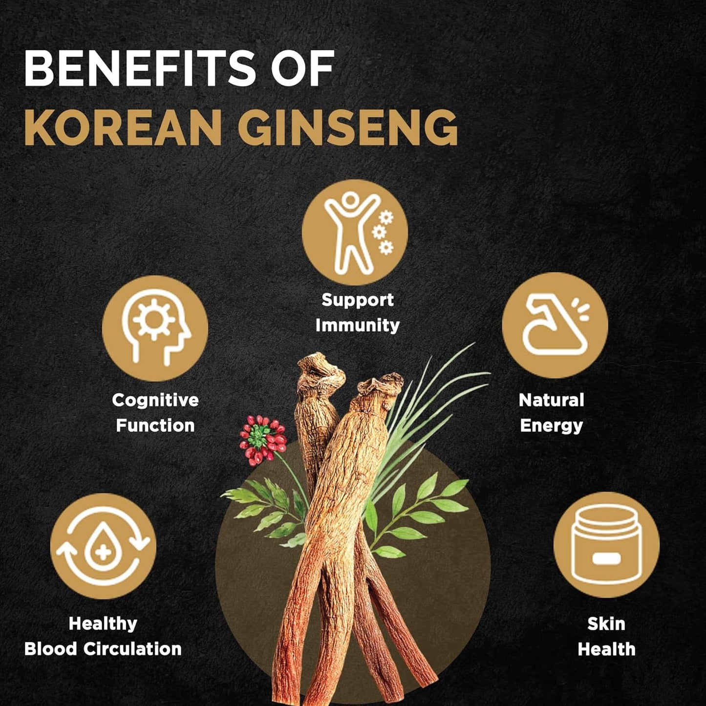 KORESELECT Immune Boosting Liquid Sticks with Korean Red Ginseng, Elderberry, and Panax Ginseng for Natural Energy and Immunity Support