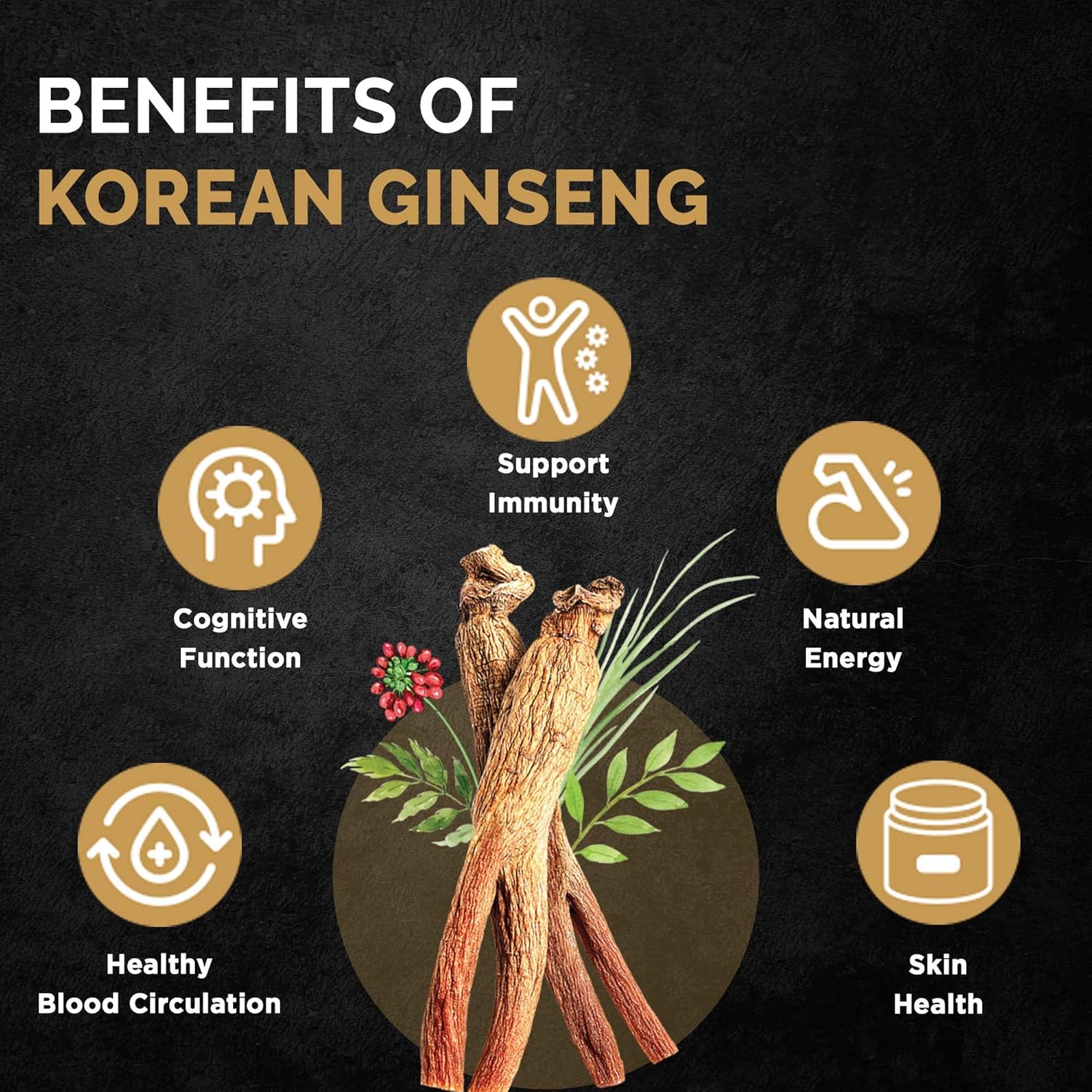 KORESELECT Immune Boosting Liquid Sticks with Korean Red Ginseng, Elderberry, and Panax Ginseng for Natural Energy and Immunity Support