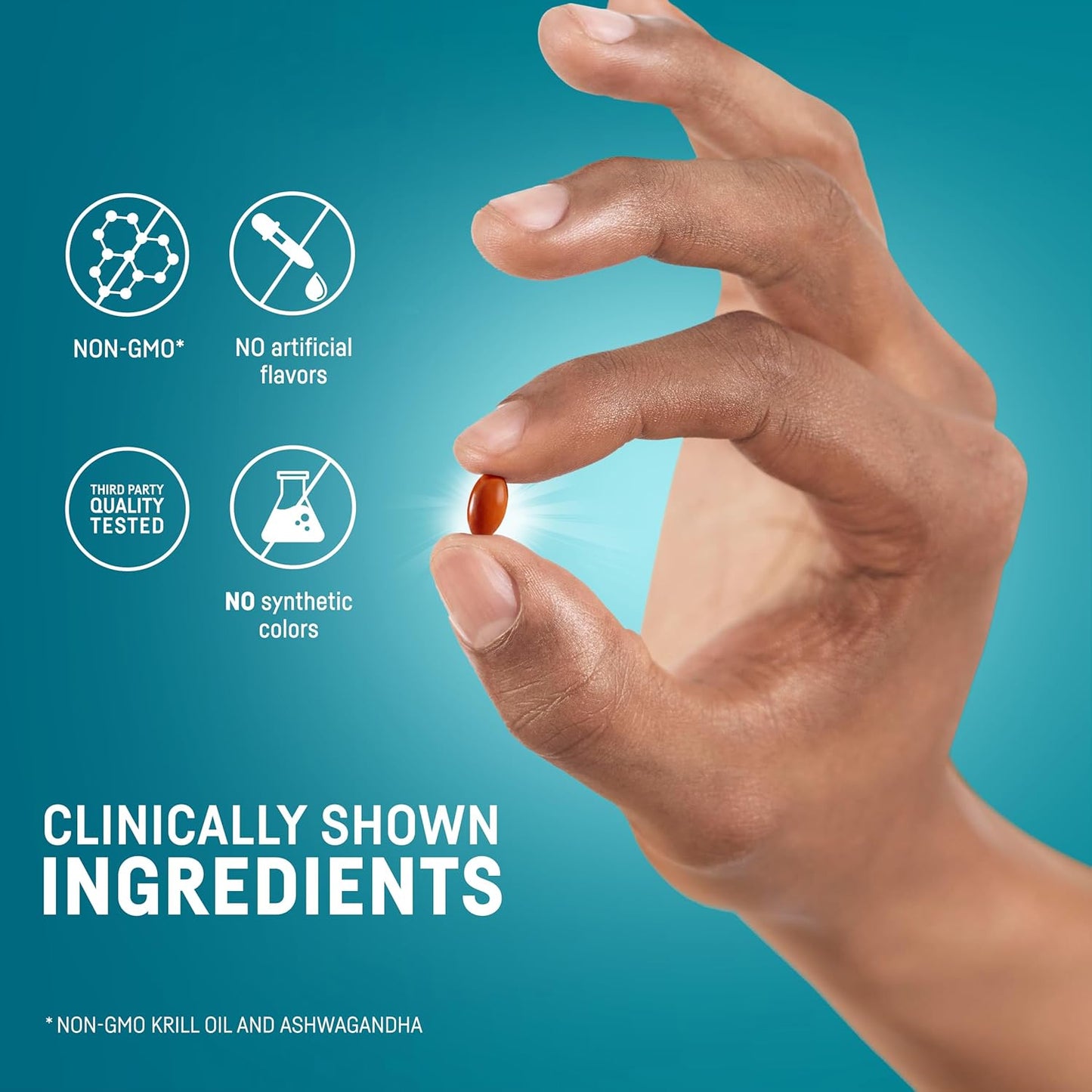 Kori Krill Kori Stress & Body Adaptogen Supplement with Krill Oil & Ashwagandha for Heart, Brain & Joint Health - Omega-3 Fatty Acids for Mood & Sleep Support - 80 Softgels