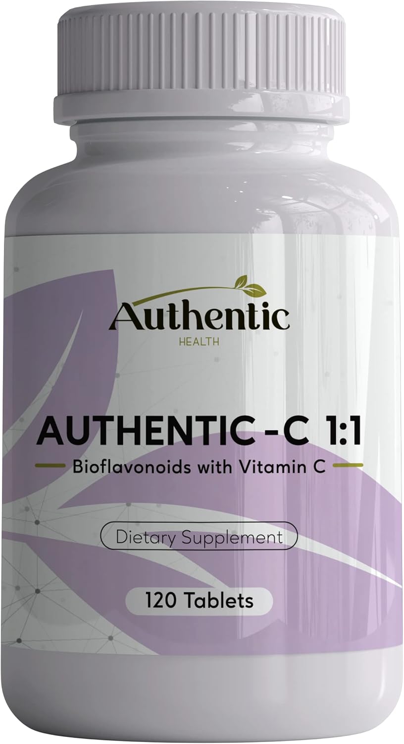 Kosher Certified Authentic Health Authentic C 1:1 Bioflavonoids with Vitamin C 120 Tablets