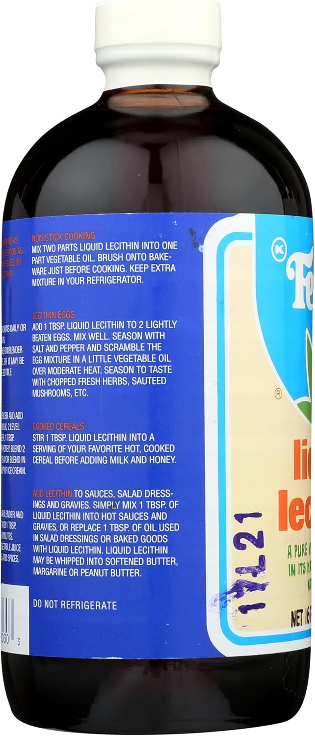 Kosher Fearn Liquid Lecithin - 16 Fl Oz Bottle