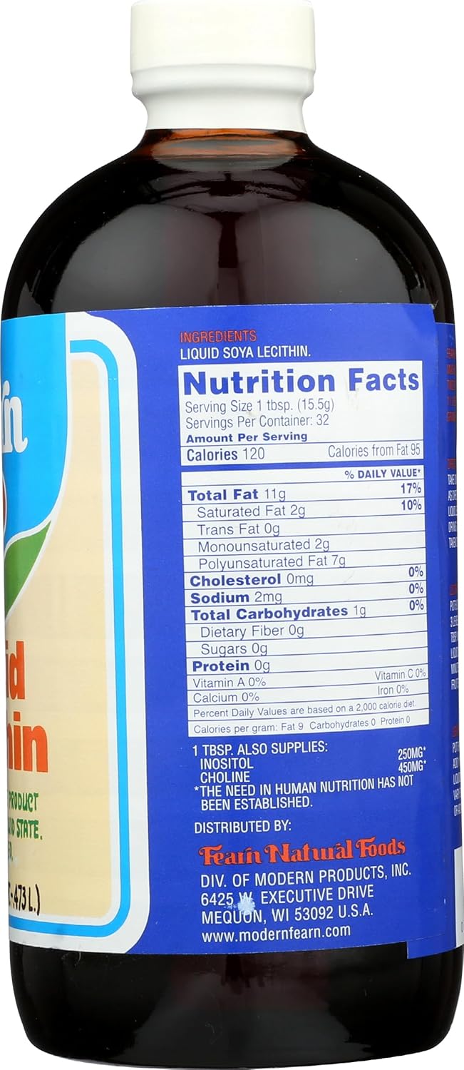 Kosher Fearn Liquid Lecithin - 16 Fl Oz Bottle