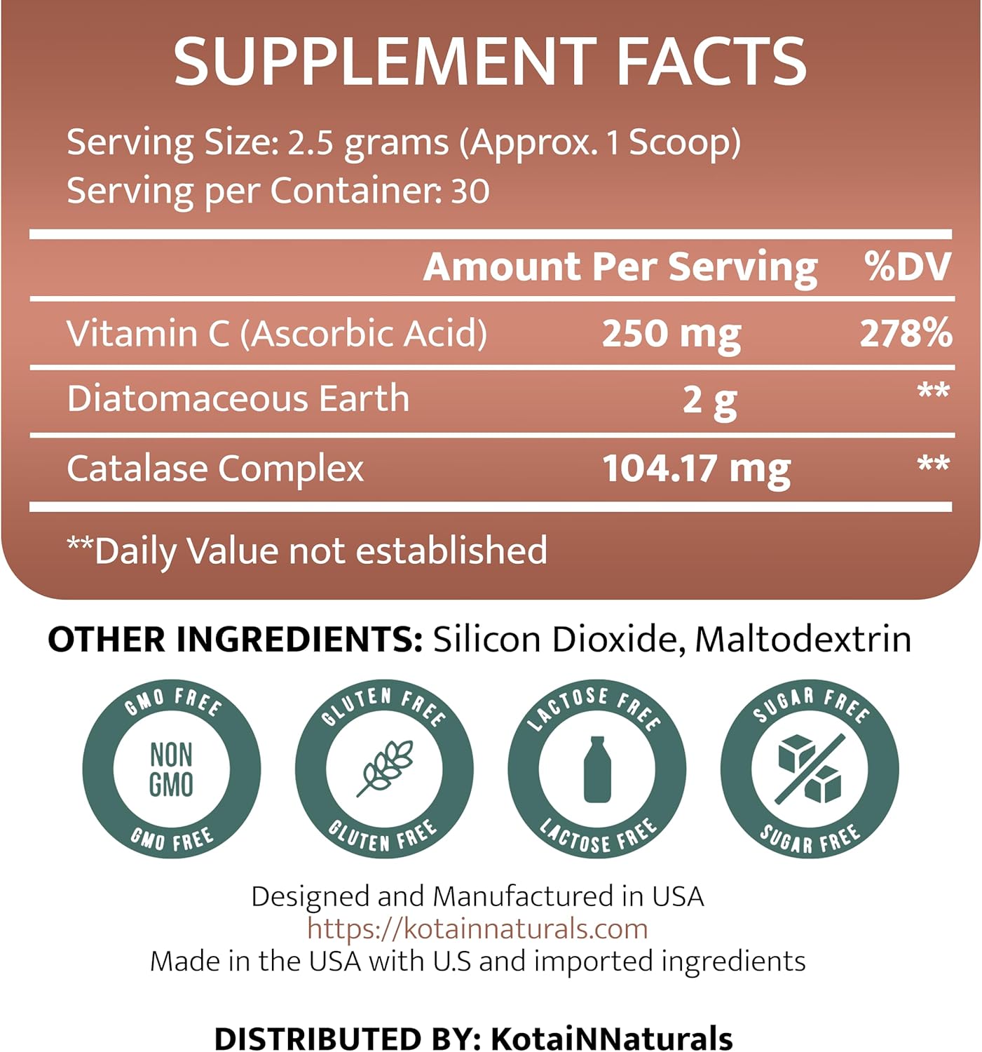 KotaiNNaturals Pure Radiance Hair Revive Powder - 2-in-1 Supplement for Hair Growth and Gray Hair Reversal with Collagen Benefits - Men and Women