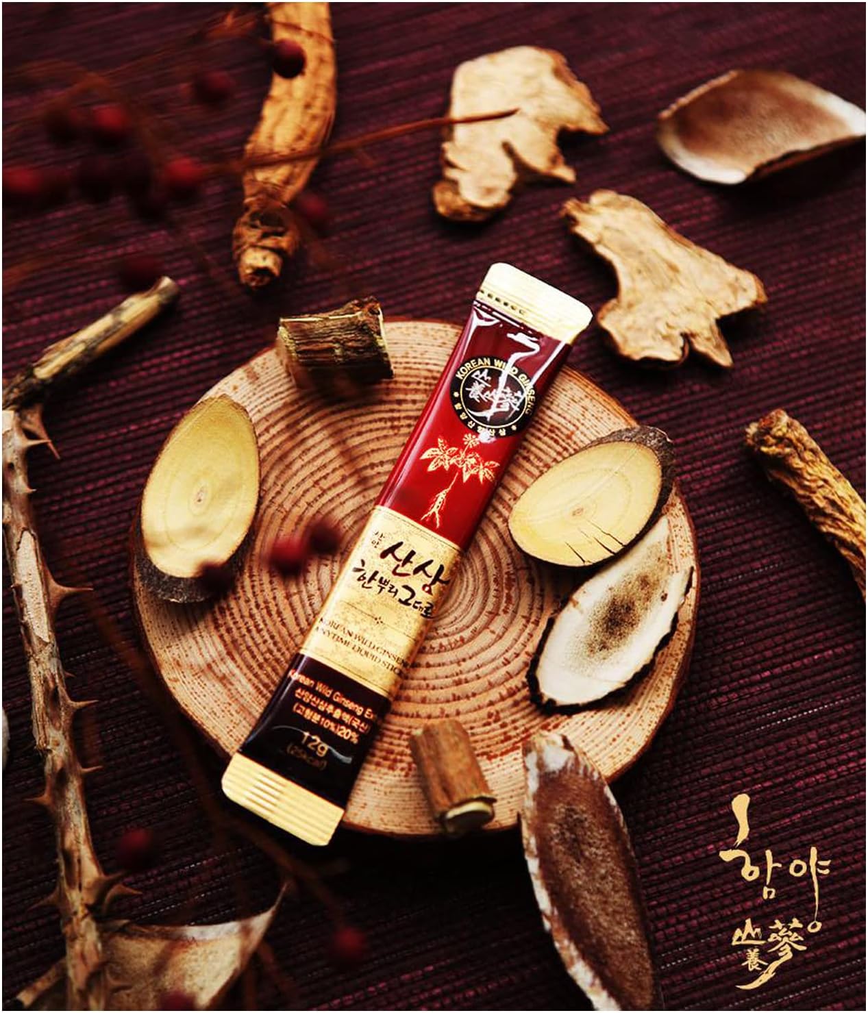 KPurity Korean Wild Ginseng Liquid Sticks Extract - 12ml x 30 Packs - Premium Quality