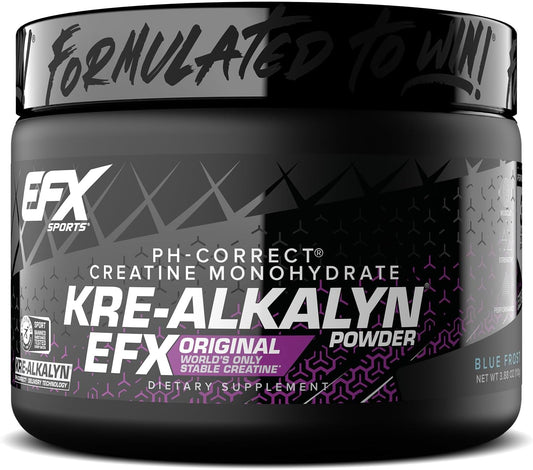 Kre-Alkalyn EFX Powder - pH Correct Creatine Monohydrate Supplement for Strength & Muscle Growth - Blue Frost - 55 Servings