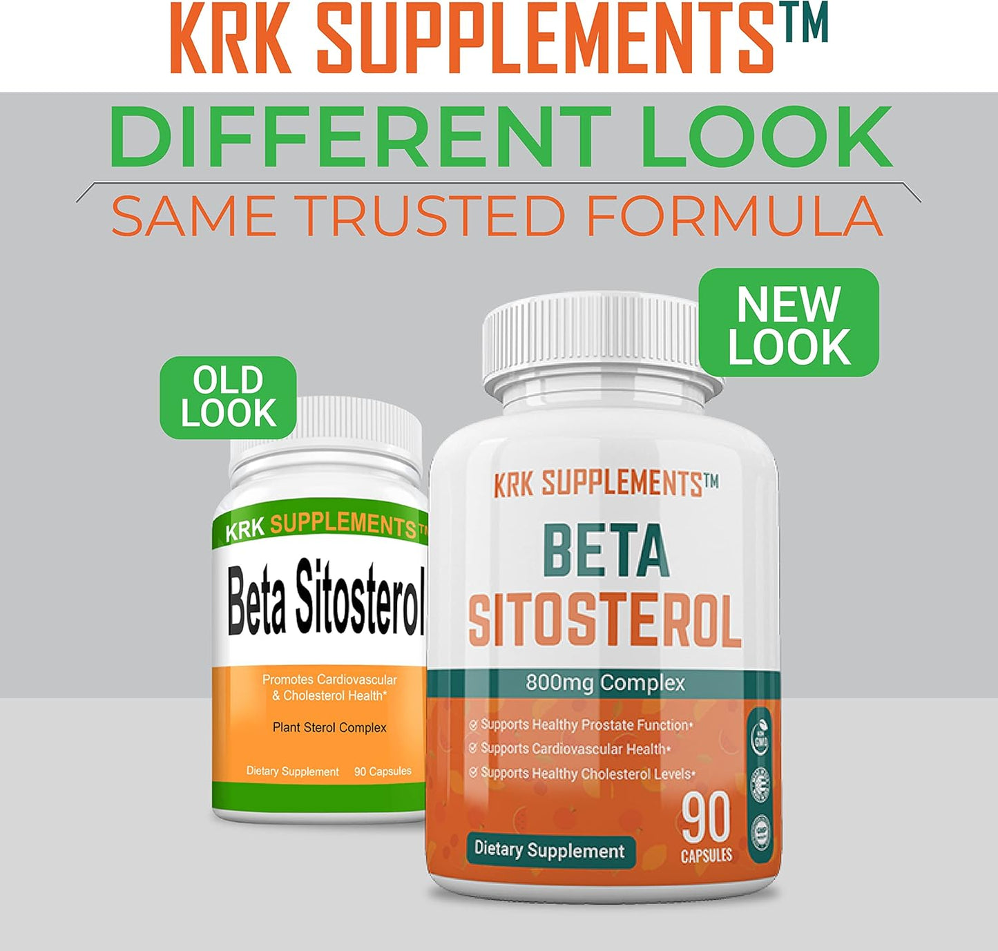 KRK SUPPLEMENTS Beta Sitosterol Bundle Combo - 3 Bottles, 800mg Per Serving, 270 Capsules Total