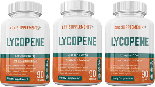 KRK Supplements Lycopene 50mg - 270 Capsules (3 Bottles)