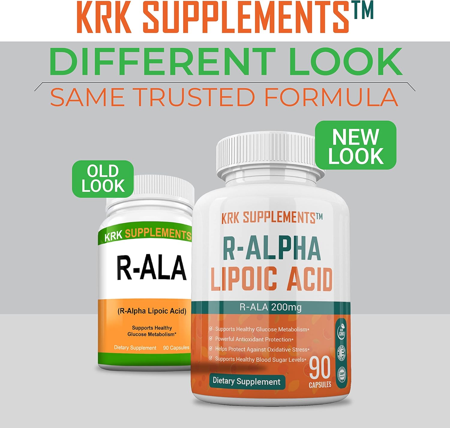 KRK Supplements R-Alpha Lipoic Acid 200mg 90 Capsules - Antioxidant Support