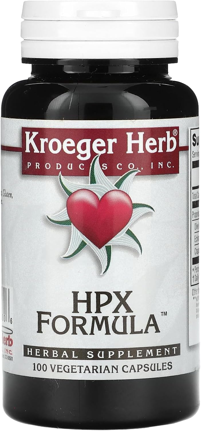 Kroeger Herb HPX Formula Vegetarian Capsules - 100 Count, Natural Herbal Supplement