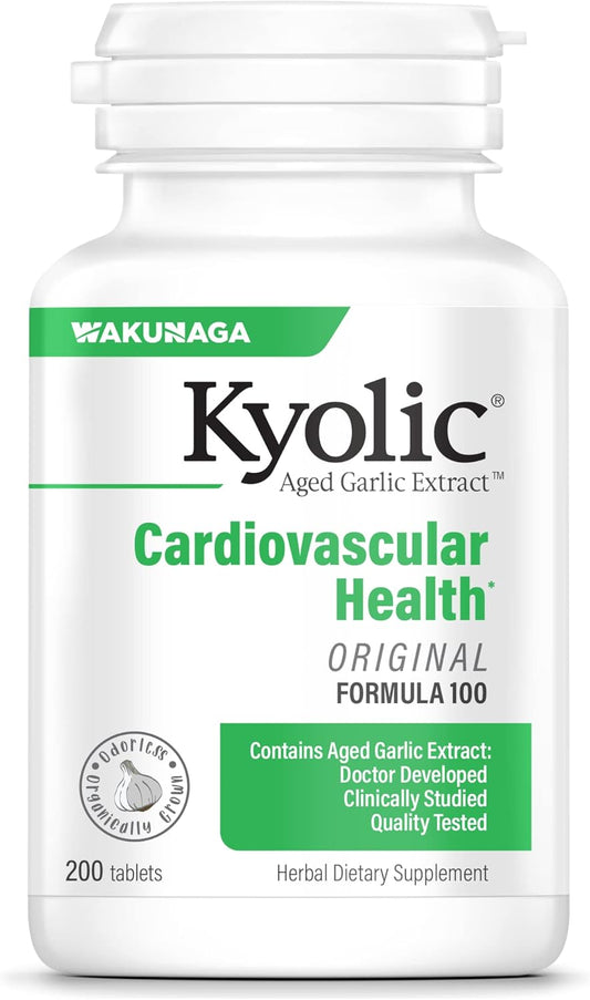 Kyolic Aged Garlic Extract Formula 100 Cardiovascular Support Tablets - 200 Count