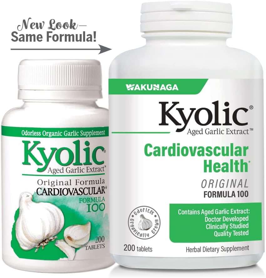Kyolic Aged Garlic Extract Formula 100 Cardiovascular Support Tablets - 200 Count