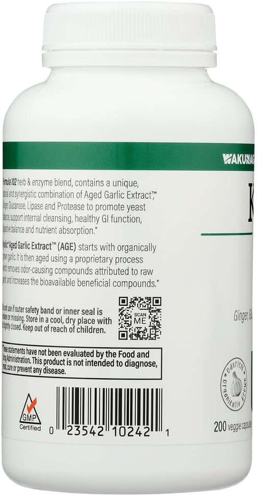 Kyolic Aged Garlic Extract Formula 102 for Cleanse & Digestion - 200 Veggie Capsules